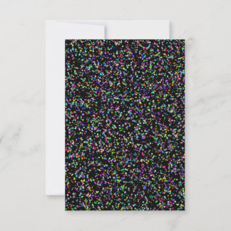 Colourful circles bubbles on black unique pattern invitation