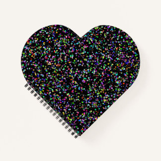 Colourful circles bubbles on black unique pattern notebook