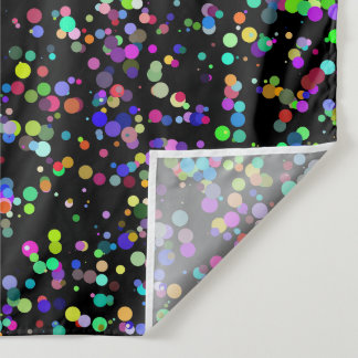 Colourful circles bubbles on black unique pattern tapestry
