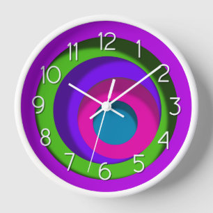 Colourful Circles Clock