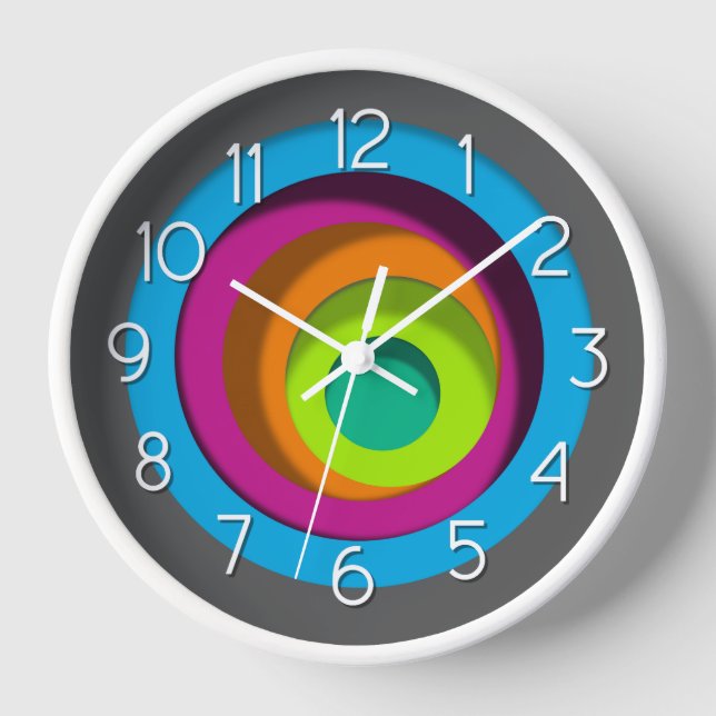 Colourful Circles Clock (Front)