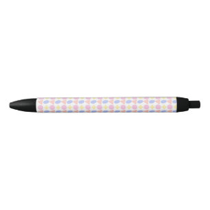 Colourful Circles Geometric Pattern Black Ink Pen