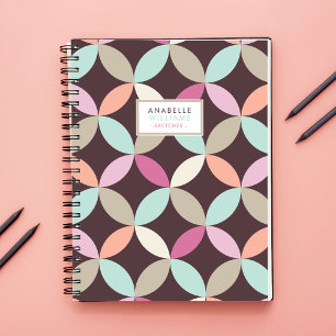 Colourful Circles Geometric Pattern Notebook
