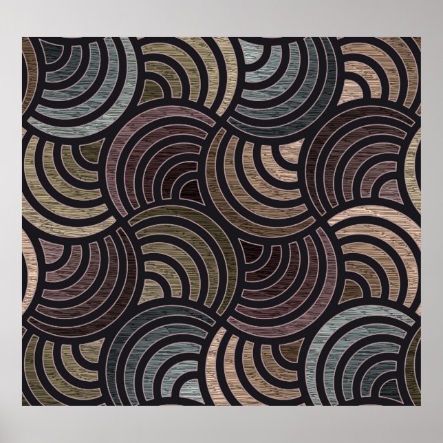 Colourful circles: high-resolution seamless textur poster (Front)