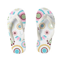 Colourful Circles Kid's Flip Flops