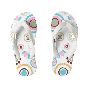 Colourful Circles Kid's Flip Flops