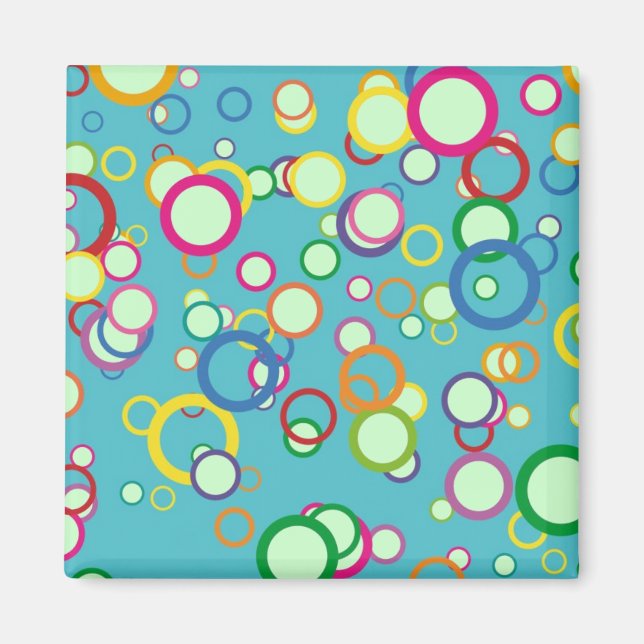 Colourful Circles Magnet (Front)
