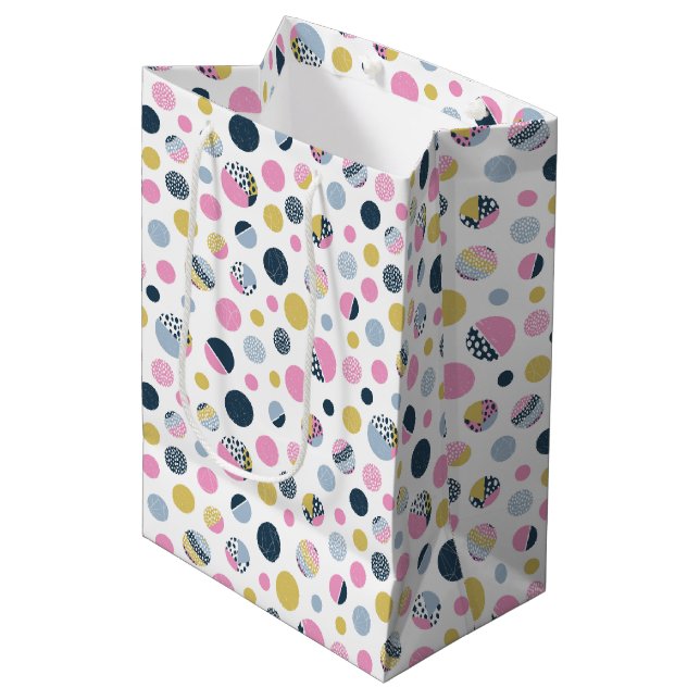 Colourful Circles  Medium Gift Bag (Front Angled)