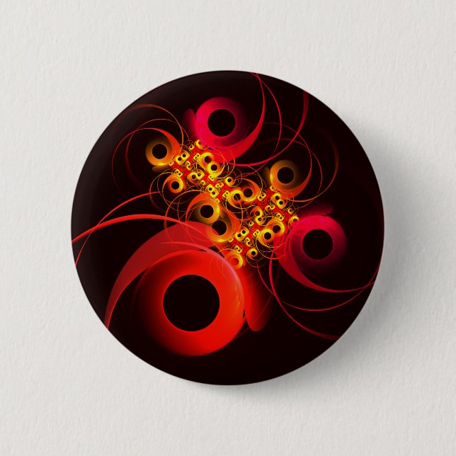 Colourful Circles Modern Abstract Art Pattern #08 6 Cm Round Badge (Front)