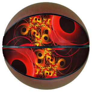 Colourful Circles Modern Abstract Art Pattern #08 Basketball