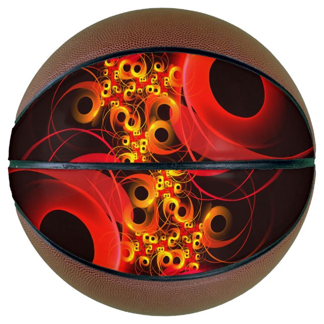 Colourful Circles Modern Abstract Art Pattern #08 Basketball (Front)