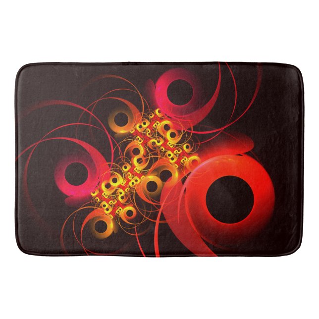 Colourful Circles Modern Abstract Art Pattern #08 Bath Mat (Front)