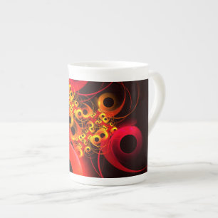 Colourful Circles Modern Abstract Art Pattern #08 Bone China Mug