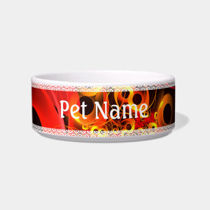 Colourful Circles Modern Abstract Art Pattern #08 Bowl