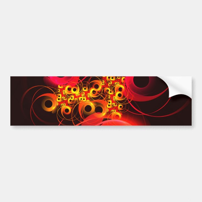 Colourful Circles Modern Abstract Art Pattern #08 Bumper Sticker (Front)