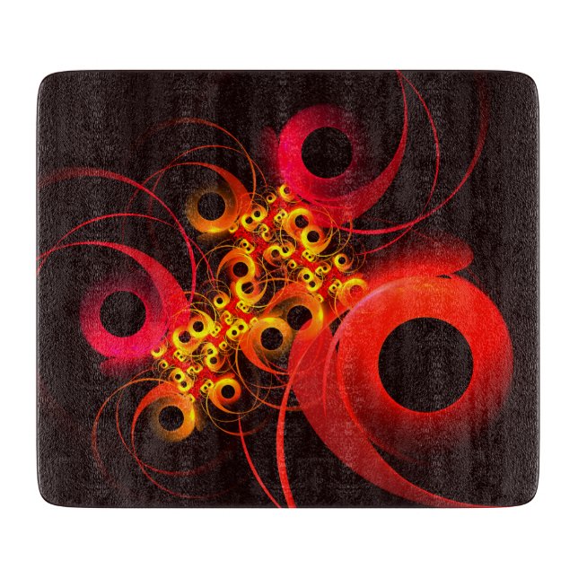 Colourful Circles Modern Abstract Art Pattern #08 Cutting Board (Front)