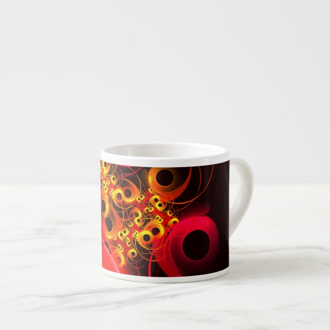 Colourful Circles Modern Abstract Art Pattern #08 Espresso Cup (Front Right)