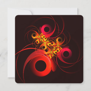 Colourful Circles Modern Abstract Art Pattern #08 Invitation
