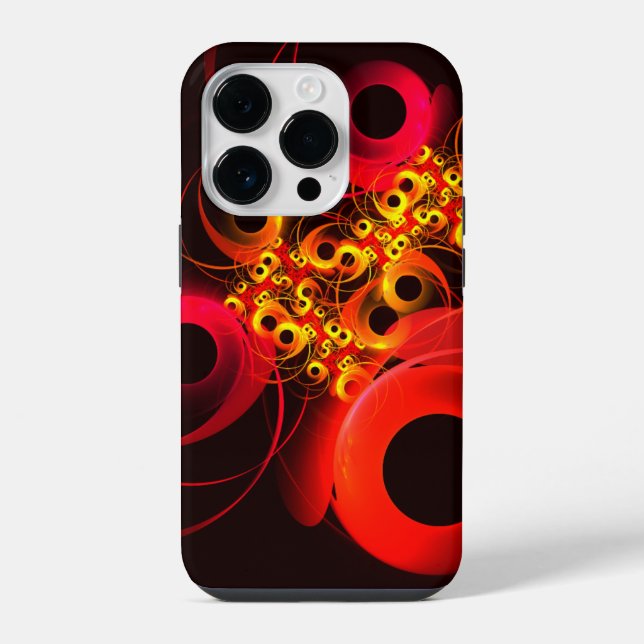 Colourful Circles Modern Abstract Art Pattern #08 iPhone Case (Back)
