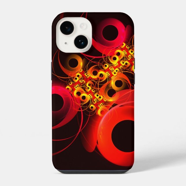 Colourful Circles Modern Abstract Art Pattern #08 iPhone Case (Back)