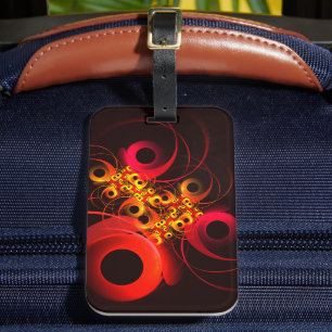 Colourful Circles Modern Abstract Art Pattern #08 Luggage Tag
