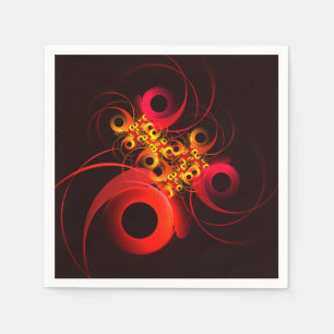 Colourful Circles Modern Abstract Art Pattern #08 Napkin
