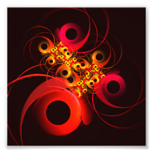 Colourful Circles Modern Abstract Art Pattern #08 Photo Print