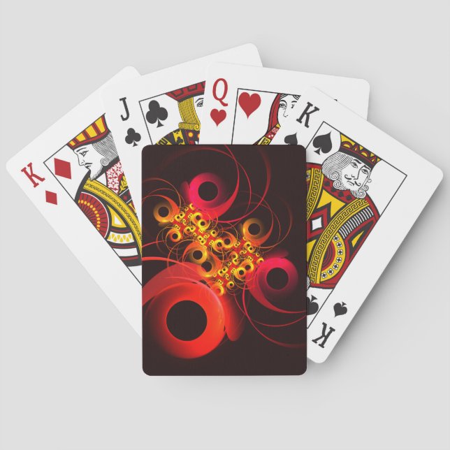 Colourful Circles Modern Abstract Art Pattern #08 Playing Cards (Back)