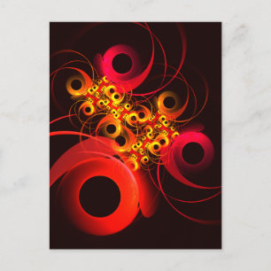 Colourful Circles Modern Abstract Art Pattern #08 Postcard