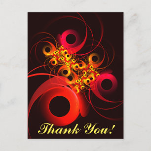 Colourful Circles Modern Abstract Art Pattern #08 Postcard