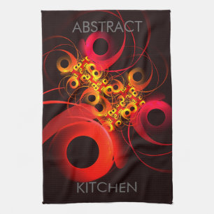 Colourful Circles Modern Abstract Art Pattern #08 Tea Towel