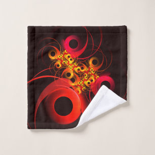 Colourful Circles Modern Abstract Art Pattern #08 Wash Cloth