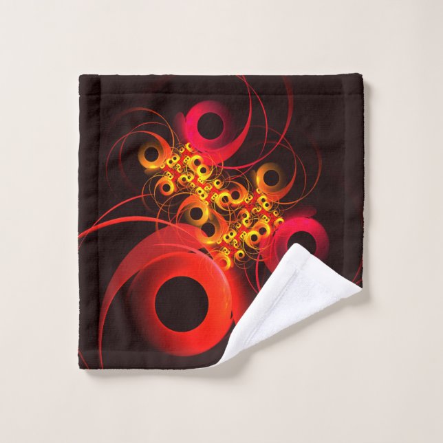 Colourful Circles Modern Abstract Art Pattern #08 Wash Cloth (Wash Cloth)