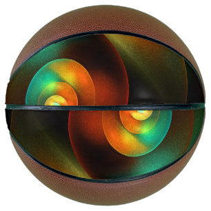 Colourful Circles Modern Abstract Art Pattern #18 Basketball