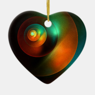 Colourful Circles Modern Abstract Art Pattern #18 Ceramic Ornament