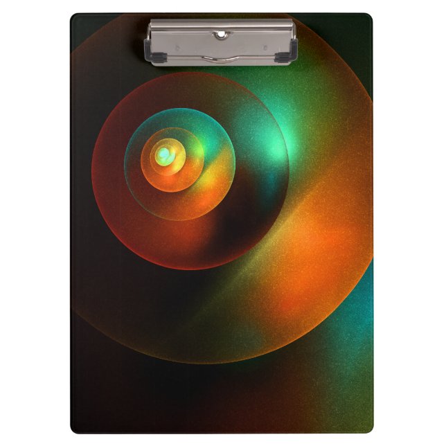 Colourful Circles Modern Abstract Art Pattern #18 Clipboard (Front)