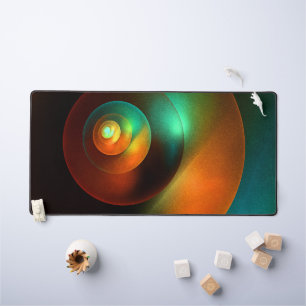 Colourful Circles Modern Abstract Art Pattern #18 Desk Mat