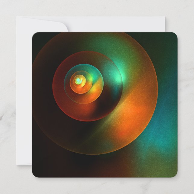 Colourful Circles Modern Abstract Art Pattern #18 Invitation (Front)