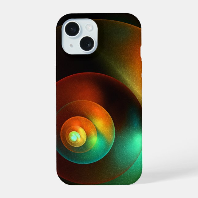 Colourful Circles Modern Abstract Art Pattern #18 iPhone 15 Case (Back)
