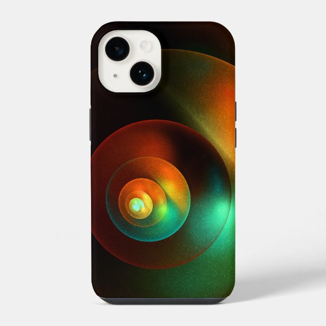 Colourful Circles Modern Abstract Art Pattern #18 iPhone Case (Back)