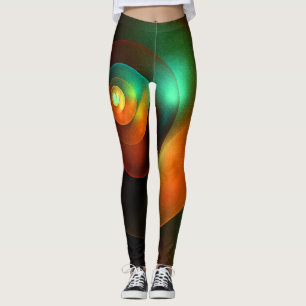Colourful Circles Modern Abstract Art Pattern #18 Leggings