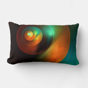 Colourful Circles Modern Abstract Art Pattern #18 Lumbar Cushion