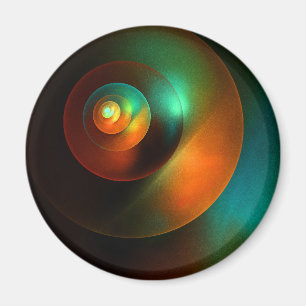 Colourful Circles Modern Abstract Art Pattern #18 Magnet