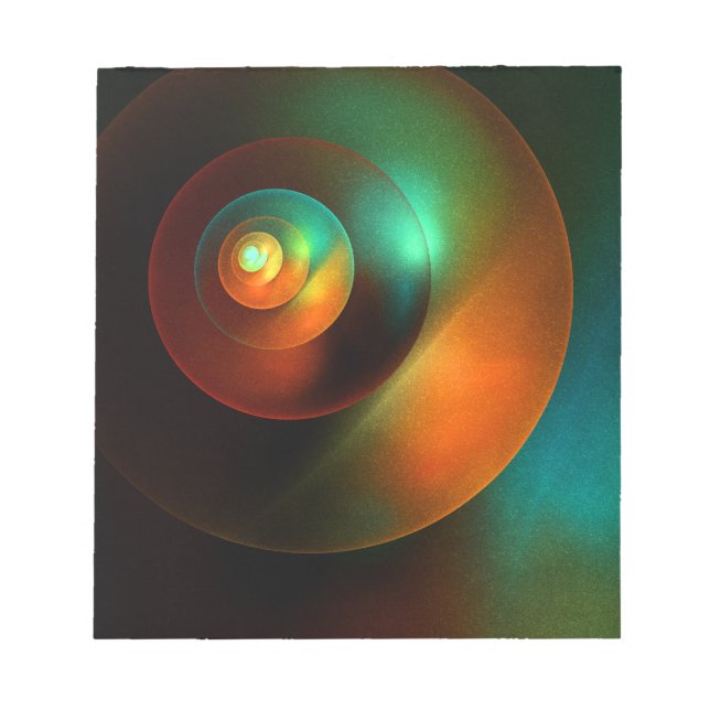 Colourful Circles Modern Abstract Art Pattern #18 Notepad (Front)