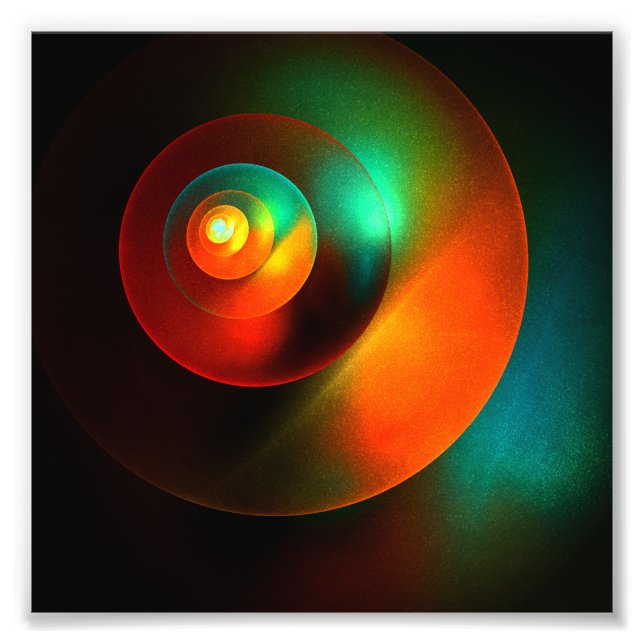 Colourful Circles Modern Abstract Art Pattern #18 Photo Print (Front)
