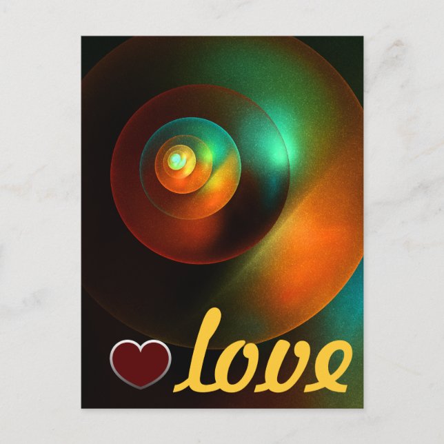 Colourful Circles Modern Abstract Art Pattern #18 Postcard (Front)