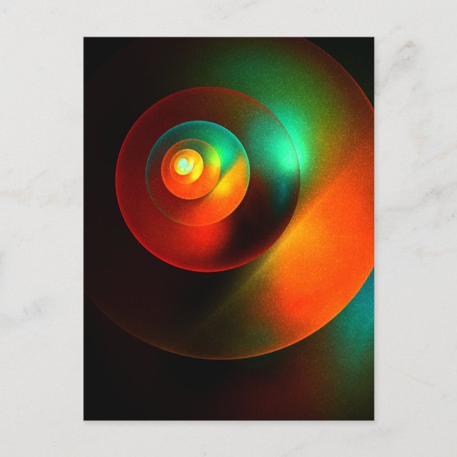 Colourful Circles Modern Abstract Art Pattern #18 Postcard (Front)