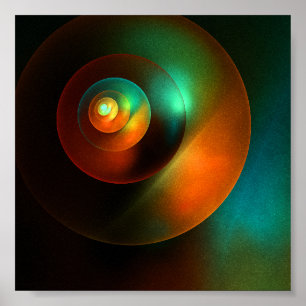 Colourful Circles Modern Abstract Art Pattern #18 Poster