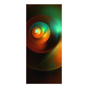 Colourful Circles Modern Abstract Art Pattern #18 Rack Card