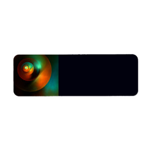 Colourful Circles Modern Abstract Art Pattern #18 Return Address Label